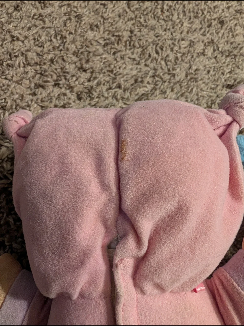 Vintage Playakool Pink and Blue Gloworm Dolls - Set of 2